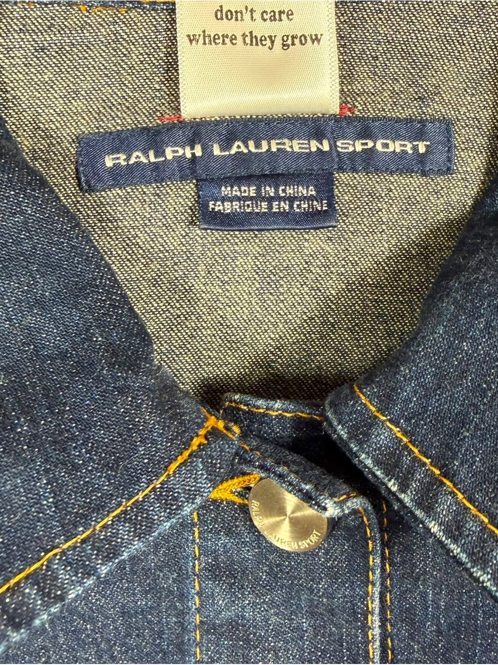 Vintage Ralph Lauren Sport Denim Western Jacket with Red Fringe - Picture 3 of 9